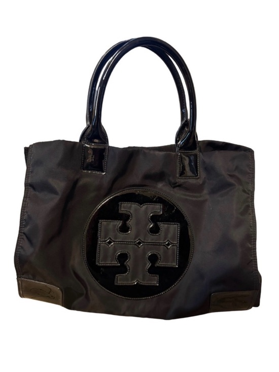 Tory Burch Handbags - Tory Burch Black Nylon Tote with Patent Logo